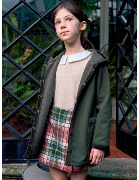 FALDA PANTALON CUADROS LARANJINHA