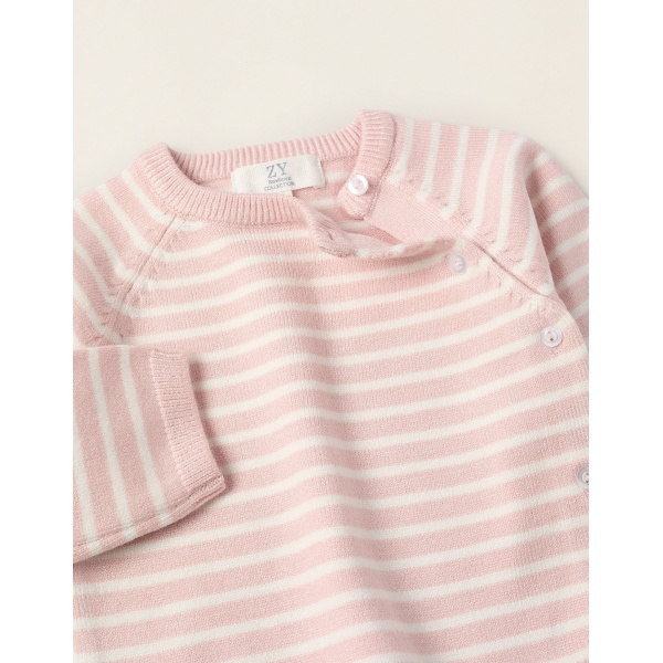 CONJUNTO PUNTO RAYAS ROSA