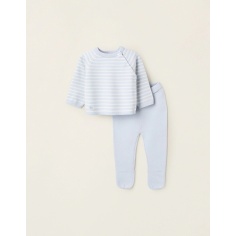 CONJUNTO DE PUNTO RAYAS AZUL