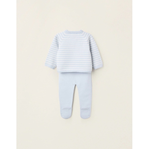 CONJUNTO DE PUNTO RAYAS AZUL