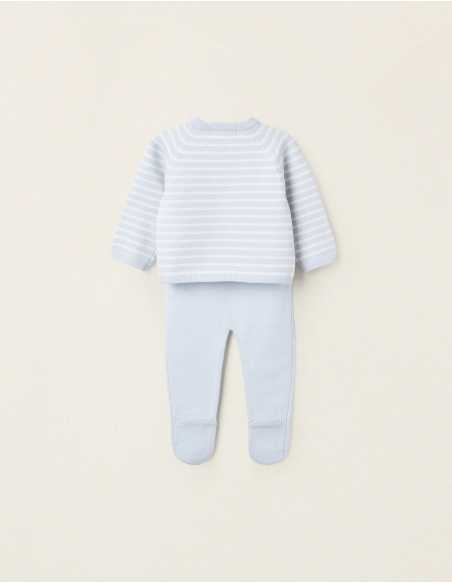 CONJUNTO DE PUNTO RAYAS AZUL