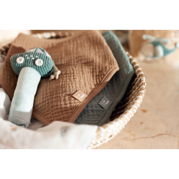 BABEROS BANDANAS  GREEN/BISCUIT