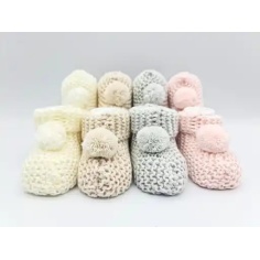 BOTITAS PUNTO POMPÓN BEBÉ 0-6M MONNUAGE