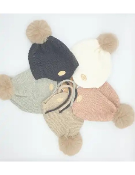 GORRO PUNTO BOBO GRUESO AZUL TEJANO