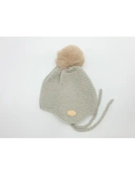 GORRO PUNTO BOBO GRUESO BEIGE