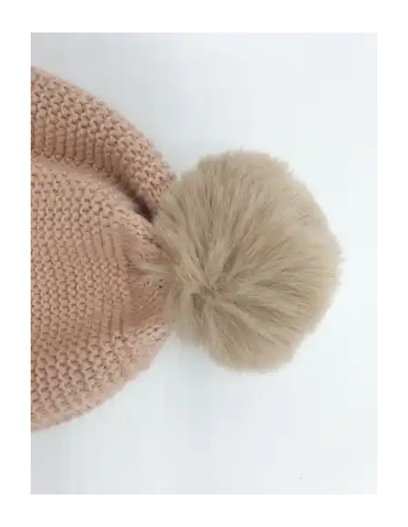 GORRO PUNTO BOBO GRUESO ROSA