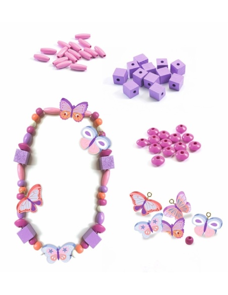 PERLAS DE MADERA MARIPOSA