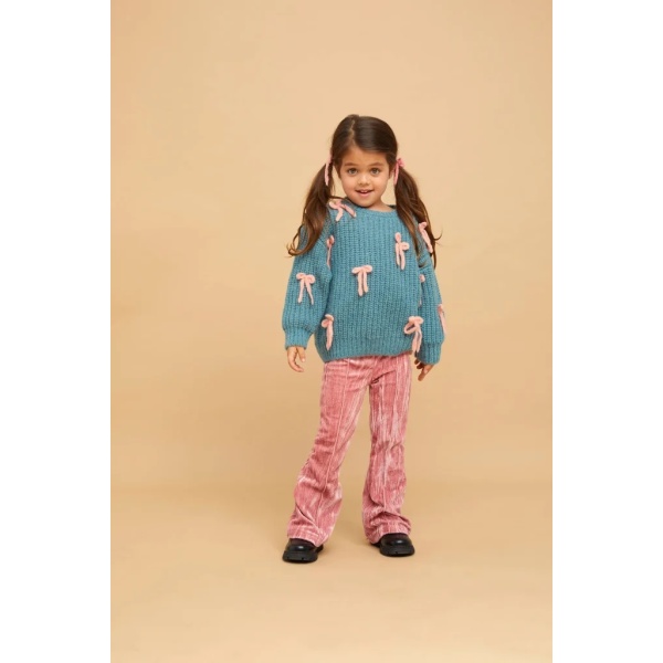 GIRL SWEATER BOWS SPROET AND SPROUT