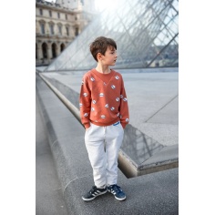 SWEAT SHIRT RIB NECK SATURN PRINT 2