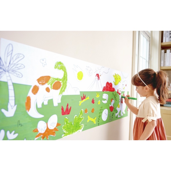 ROLLO DE PAPEL PARA GARABATOS DINOSAURIOS