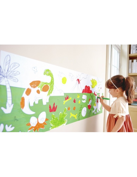 ROLLO DE PAPEL PARA GARABATOS DINOSAURIOS