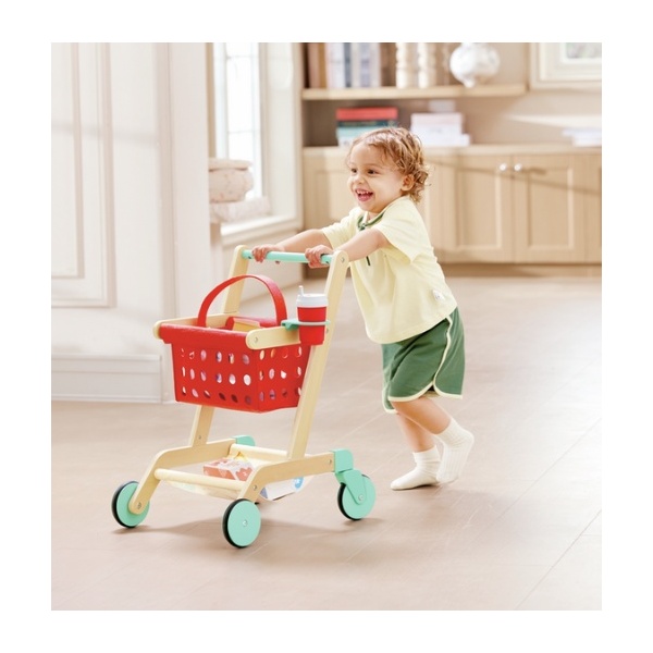 CARRITO Y CESTA DEL PEQUEÑO COMPRADOR