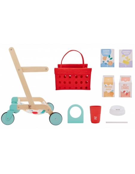 CARRITO Y CESTA DEL PEQUEÑO COMPRADOR