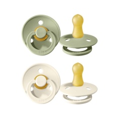 2 CHUPETES BIBS IVORY - SAGE / 0-6 MESES 2