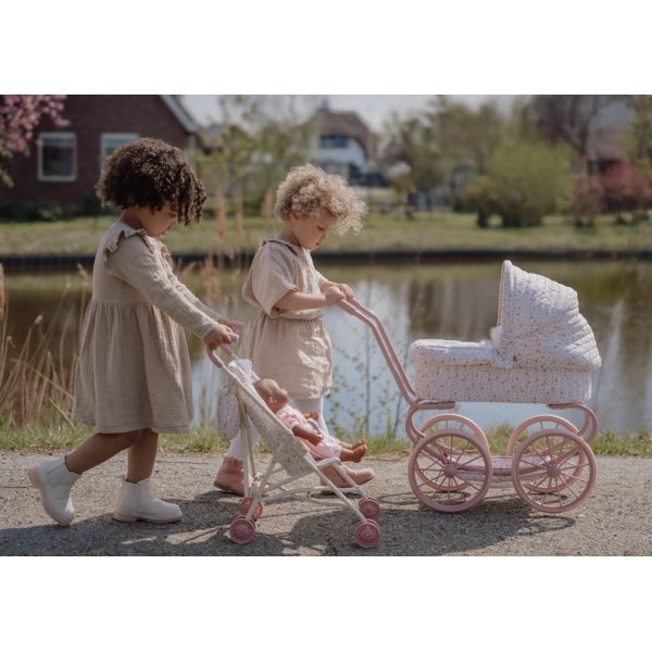 CARRITO MUÑECAS METAL FLORES