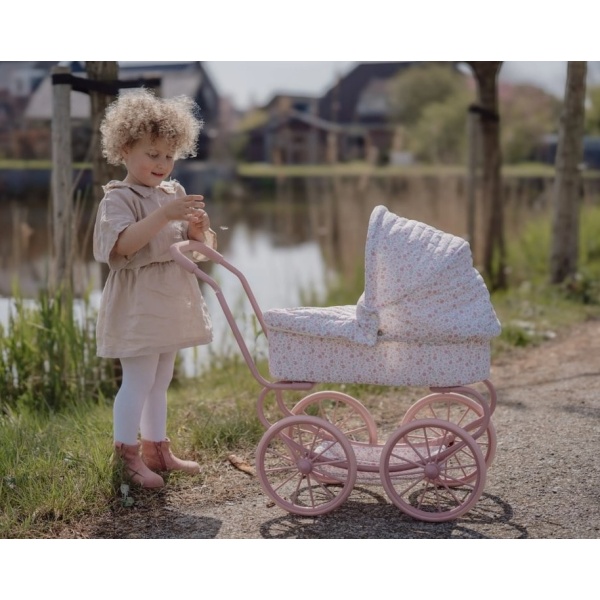 CARRITO MUÑECAS METAL FLORES