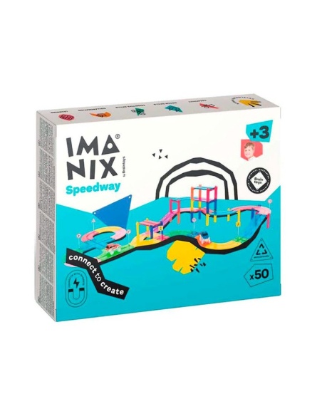 IMANIX PISTA DE CARRERAS 50 PIEZAS MAGNÉTICAS