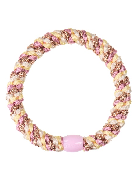 GOMA DE PELO KKNEKKI OLD PINK YELLOW GLITTER