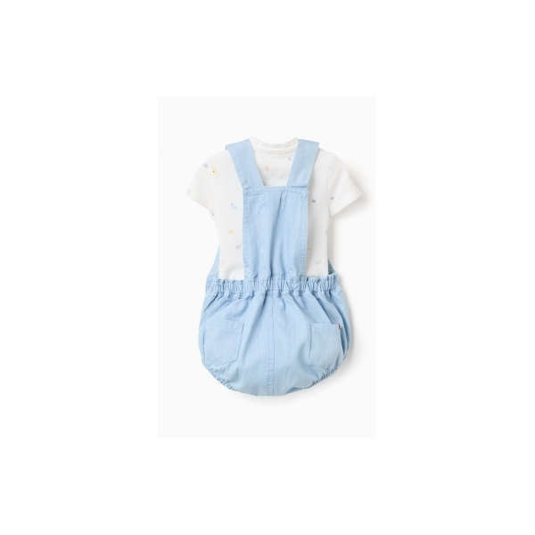 SET OVERALL AND BODY LIGHT BLUE ZIPPY