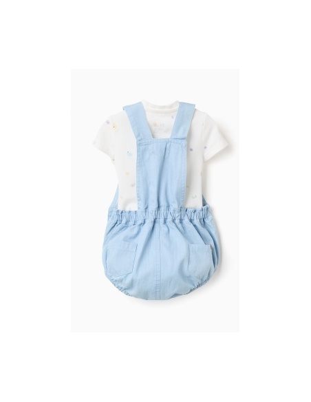 SET OVERALL AND BODY LIGHT BLUE ZIPPY