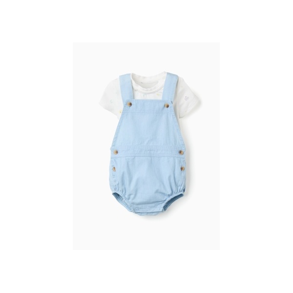 SET OVERALL AND BODY LIGHT BLUE ZIPPY