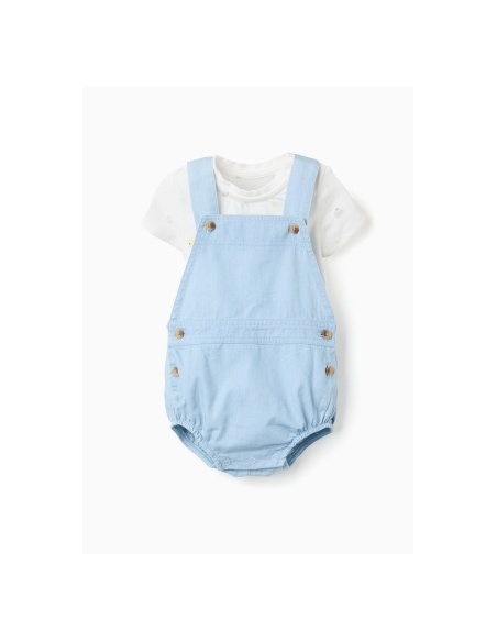 SET OVERALL AND BODY LIGHT BLUE ZIPPY