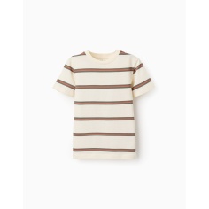 CAMISETA RAYAS BEIGE CLARO ZIPPY