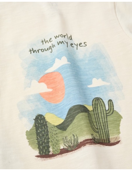 CAMISETA BEIGE CLARO ZIPPY