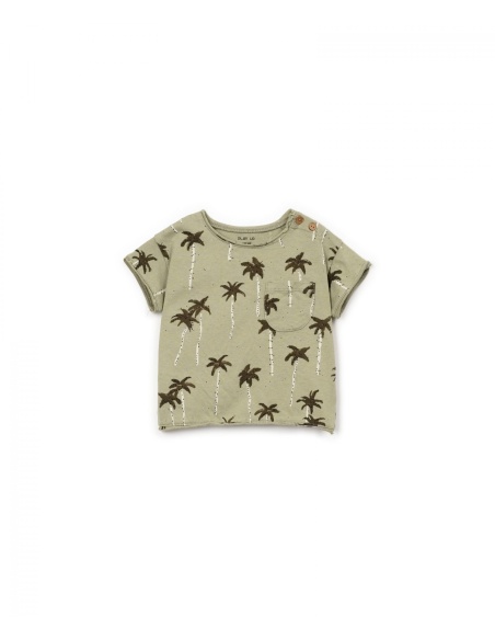 CAMISETA ESTAMAMPADA PALMERAS VERDE PLAY UP
