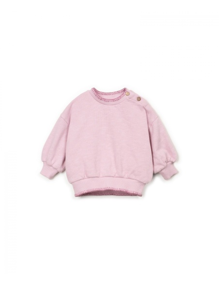 SUDADERA FELPA ROSA BEBE PLAY UP
