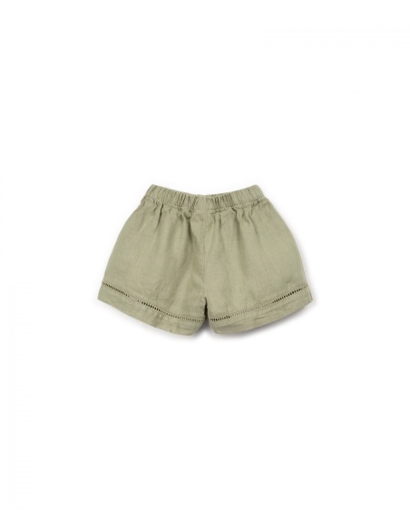 PANTALONES CORTOS LINO VERDE PLAY UP