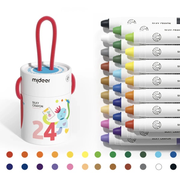 CUBO DE CRAYONES SUAVES Y LAVABLES MIDEER