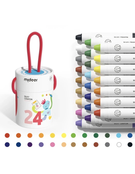 CUBO DE CRAYONES SUAVES Y LAVABLES MIDEER