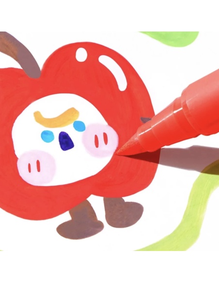 ROTULADORES ACRÍLICOS CON PUNTA DE PINCEL MIDEER: 36 COLORES