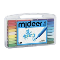 ROTULADORES ACRÍLICOS CON PUNTA DE PINCEL MIDEER: 36 COLORES