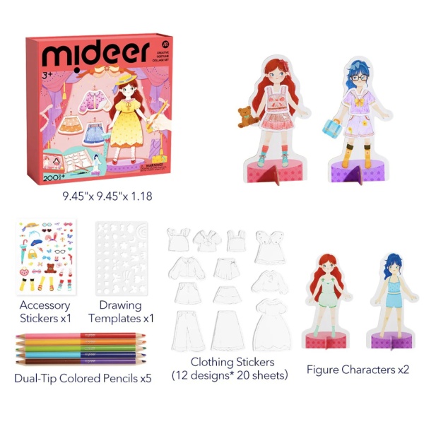 LIBRO PARA COLOREAR Y VESTIR 2 EN 1: AMIGOS MIDEER