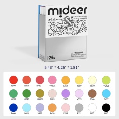 ROTULADORES ACRÍLICOS CON PUNTA MEDIA MIDEER: 24 COLORES 2