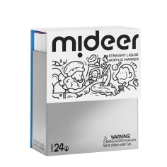 ROTULADORES ACRÍLICOS CON PUNTA MEDIA MIDEER: 24 COLORES