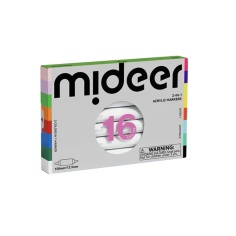 ROTULADORES ACRÍLICOS DE DOBLE CARA MIDEER: 16 COLORES
