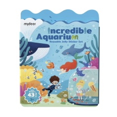 JUEGO DE PEGATINAS REUTILIZABLES DE GEL MIDEER: ACUARIO