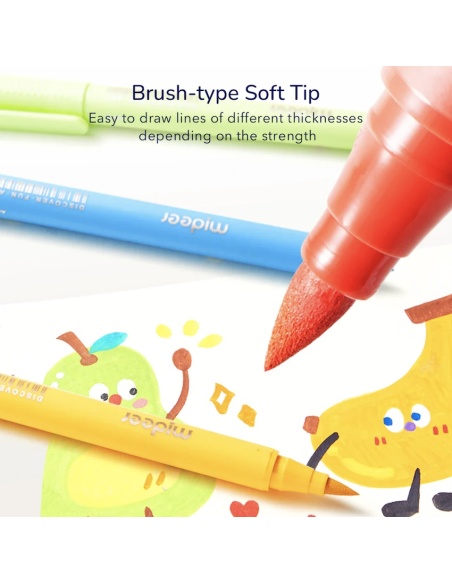 ROTULADORES ACRÍLICOS CON PUNTA DE PINCEL EN ESTUCHE: 24 COLORES