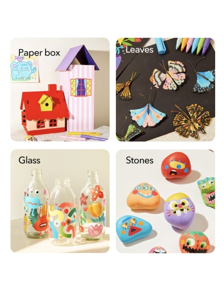 ROTULADORES ACRÍLICOS CON PUNTA DE PINCEL EN ESTUCHE: 24 COLORES