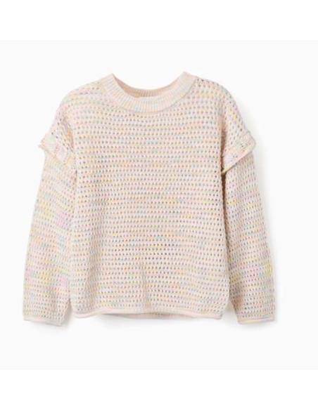 JERSEY DE PUNTO CON VOLANTES MULTICOLOR ZIPPY