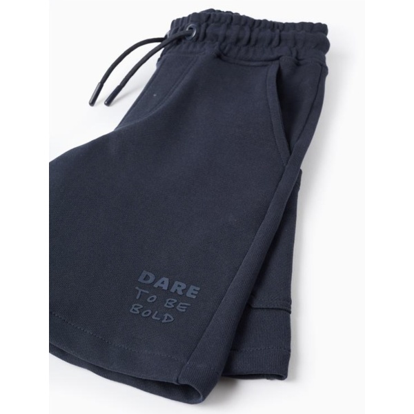 PANTALÓN CORTO TIPO CHANDAL AZUL MARINO ZIPPY