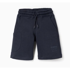 PANTALÓN CORTO TIPO CHANDAL AZUL MARINO ZIPPY