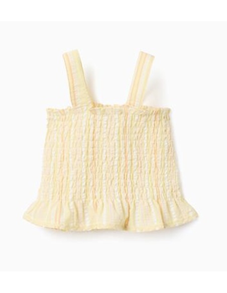 TOP TIRANTES SEERSUCKER TONOS AMARILLOS