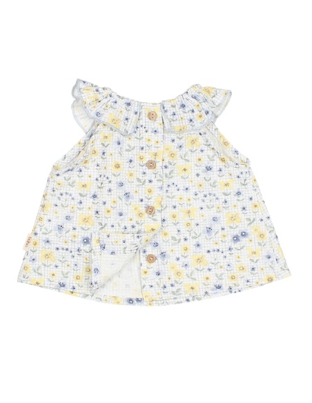 BLUSA PICNIC SEERSUCKER SIN MANGAS BÚHO