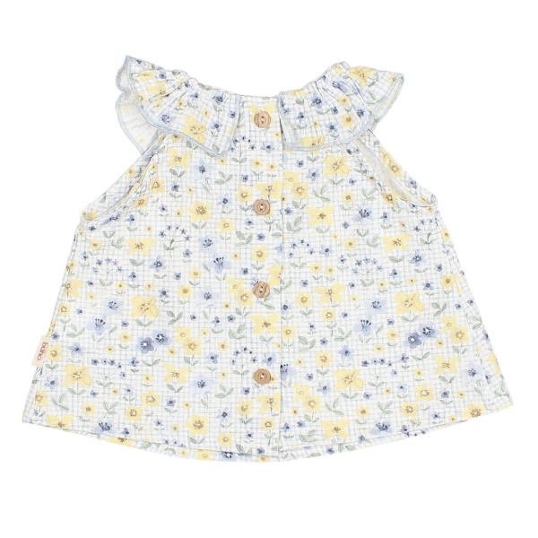 BLUSA PICNIC SEERSUCKER SIN MANGAS BÚHO