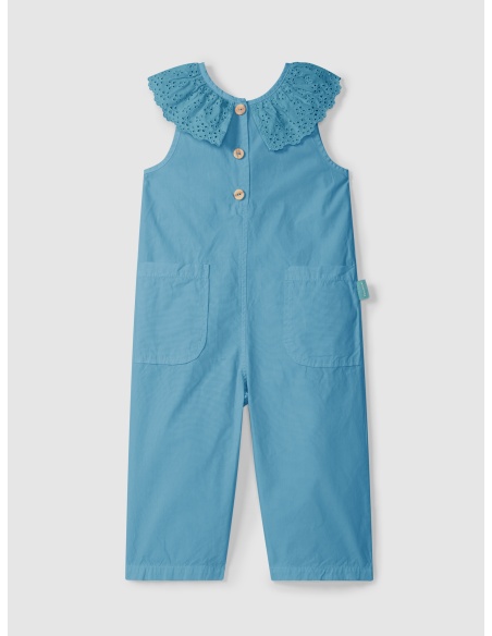 PETO BORDADO INGLÉS TURQUESA LARANJINHA