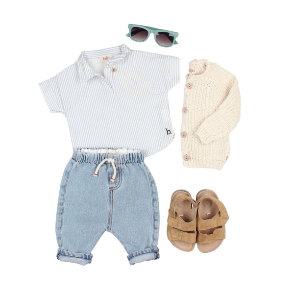 CAMISA DE MANGA CORTA A RAYAS SEERSUCKER BÚHO